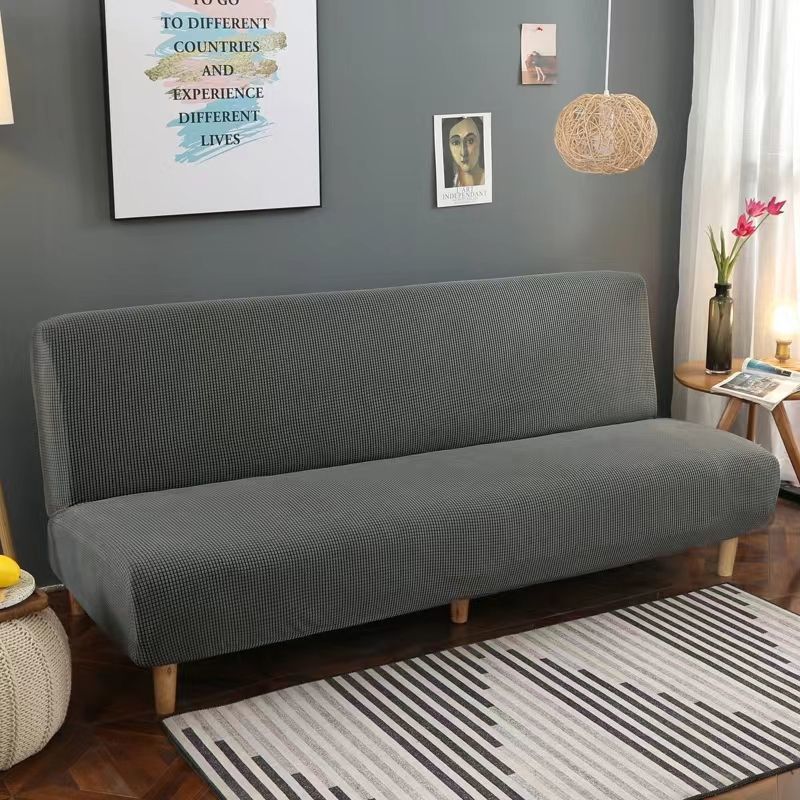 Stretch sofa cover for sofa bed in plaid - SIVIA Sofa
