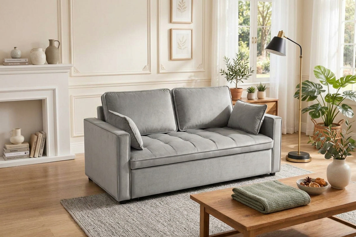 Moonlight Velvet Sleeper Sofa